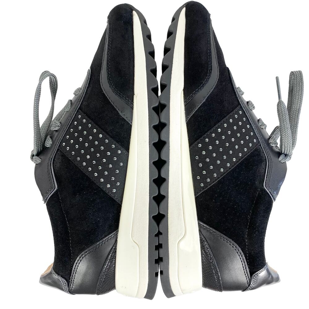 NWOB Geox D Tabelya Women's Sneakers in Black and Gun Metal Grey, Size 8 - Picture 12 of 13